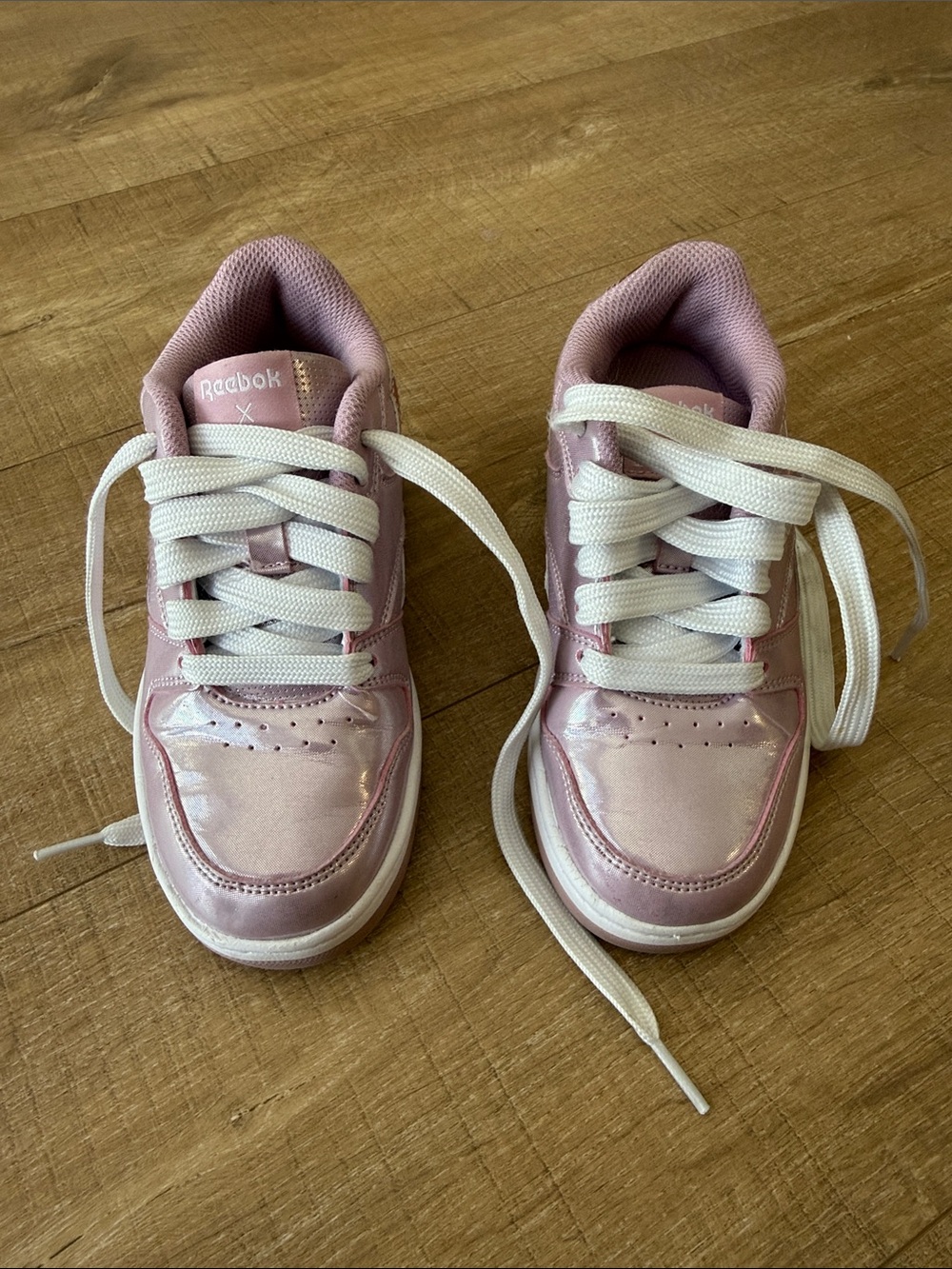 Heelys x Reebok Kids' Light Pink Shimmer Lace-Up Sneakers